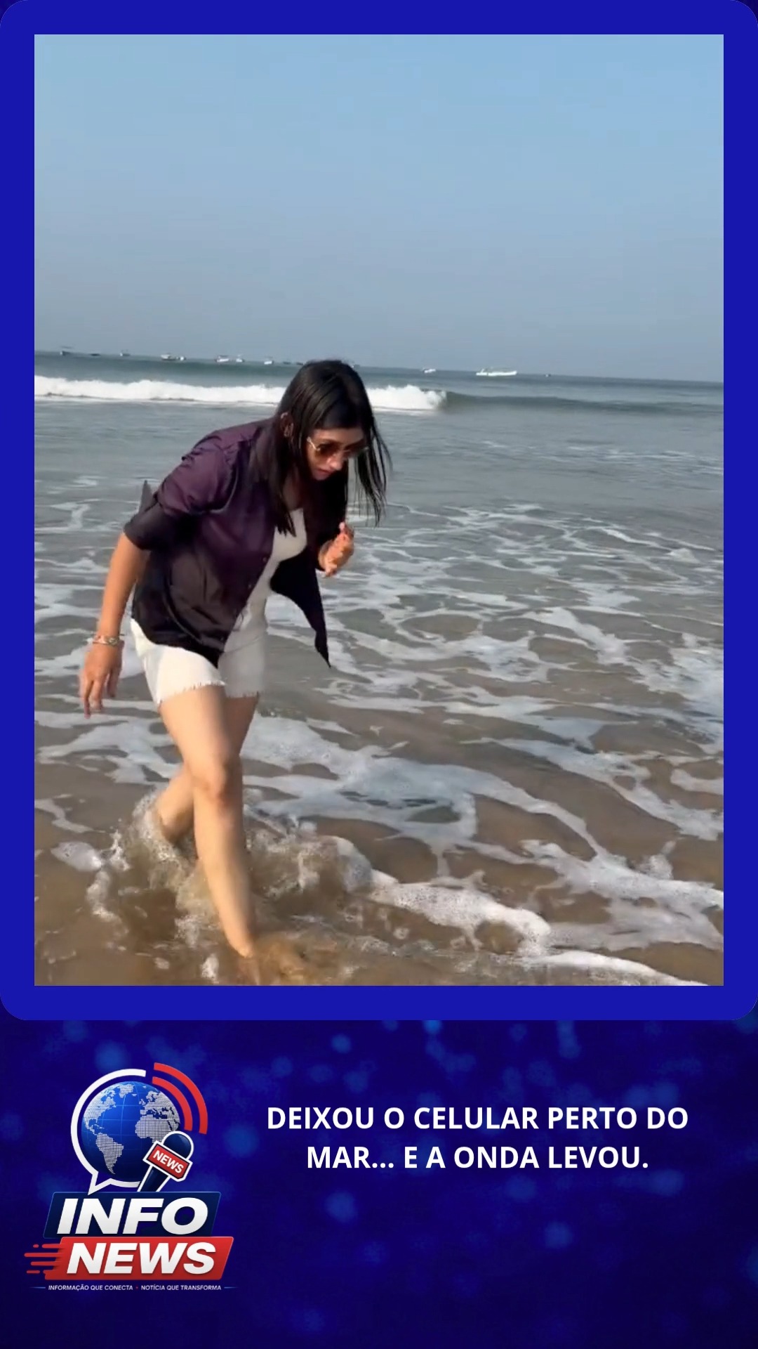 DEIXOU O CELULAR PERTO DO MAR… E A ONDA LEVOU